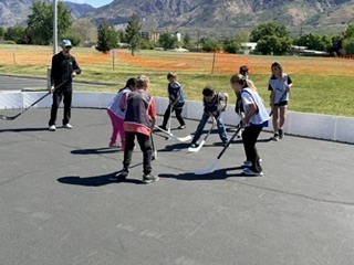 Action shot of Burch Creek Barracudas participating in the Tusky Takeover Field Day Event!