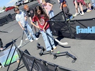 Action shot of Burch Creek Barracudas participating in the Tusky Takeover Field Day Event!