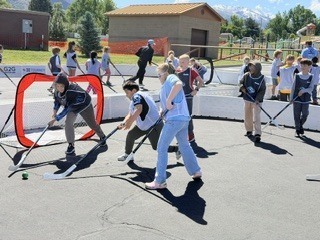 Action shot of Burch Creek Barracudas participating in the Tusky Takeover Field Day Event!