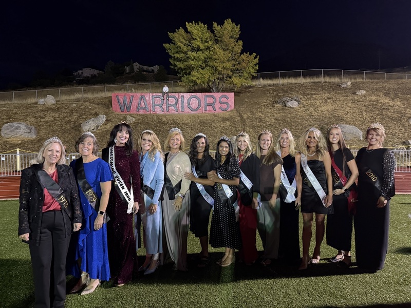 past weber high homecoming queens at football game