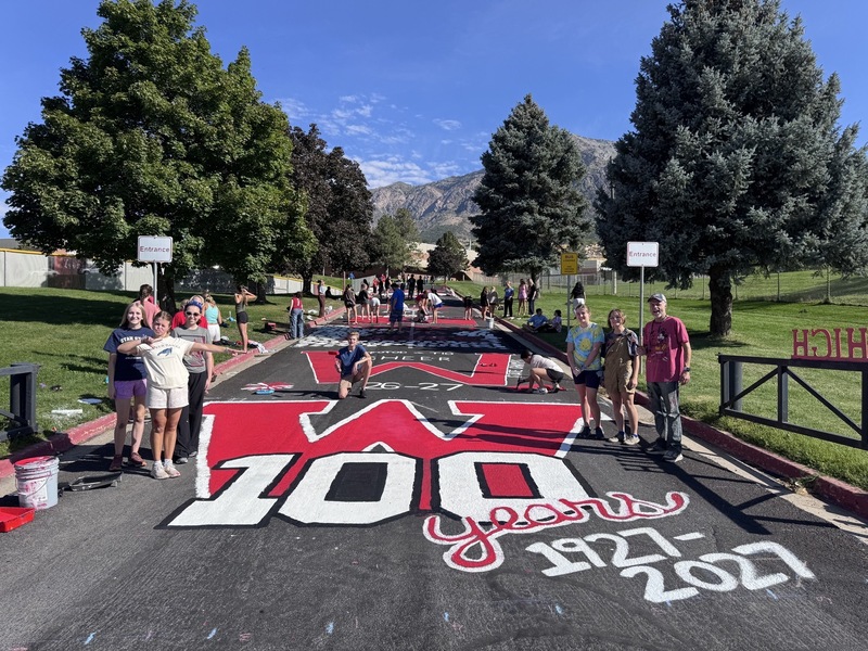 100 years road painting