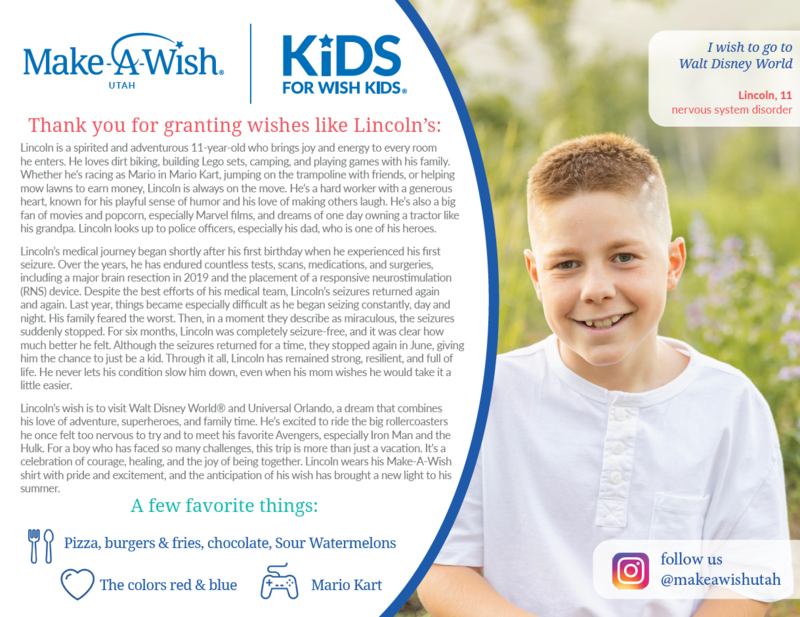 Make A Wish: Lincoln, age 11. 