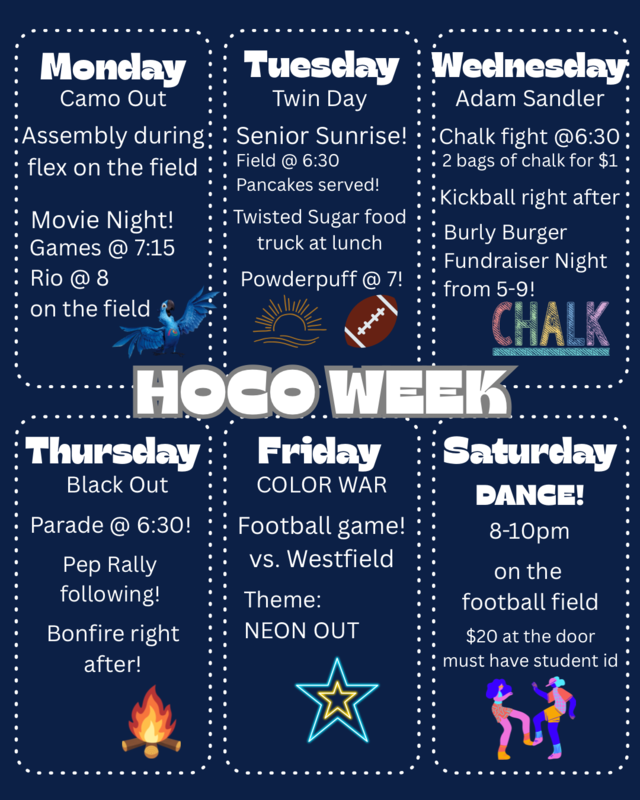 Hoco Week at a glance