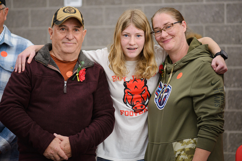 Photographs of the Roy Jr Veterans Day Breakfast and Assembly