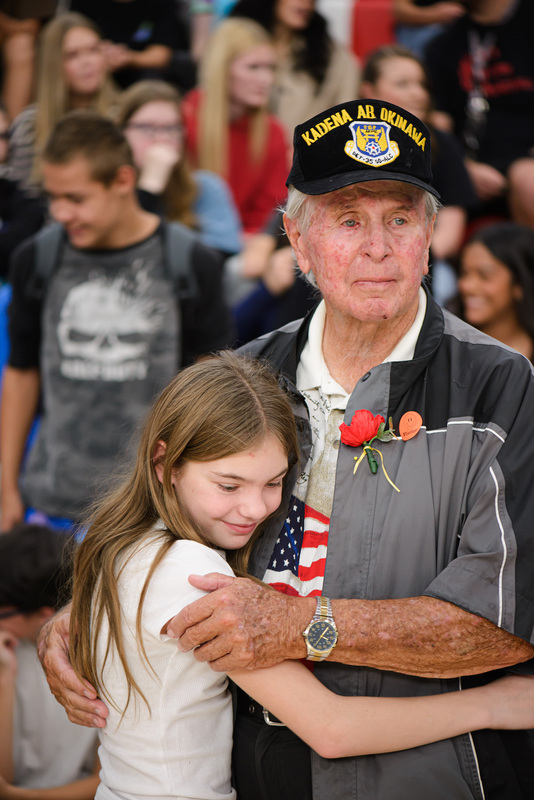 Photographs of the Roy Jr Veterans Day Breakfast and Assembly