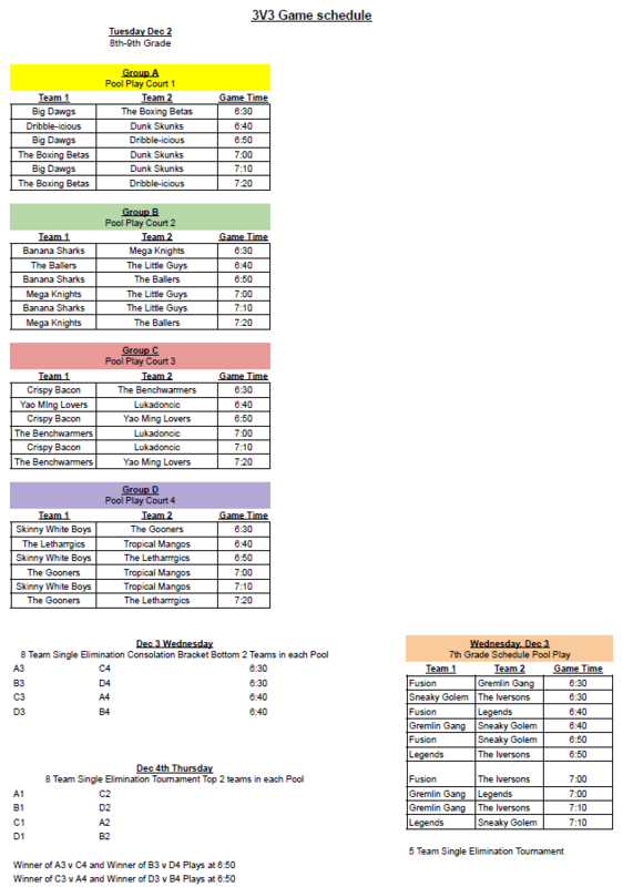 3ve basketball schedule