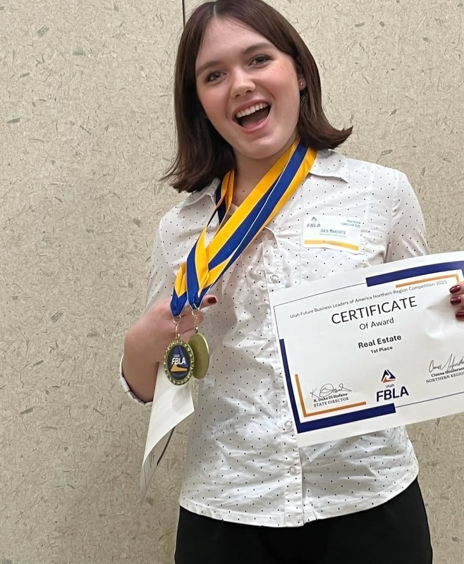 Recent DECA region winner. 