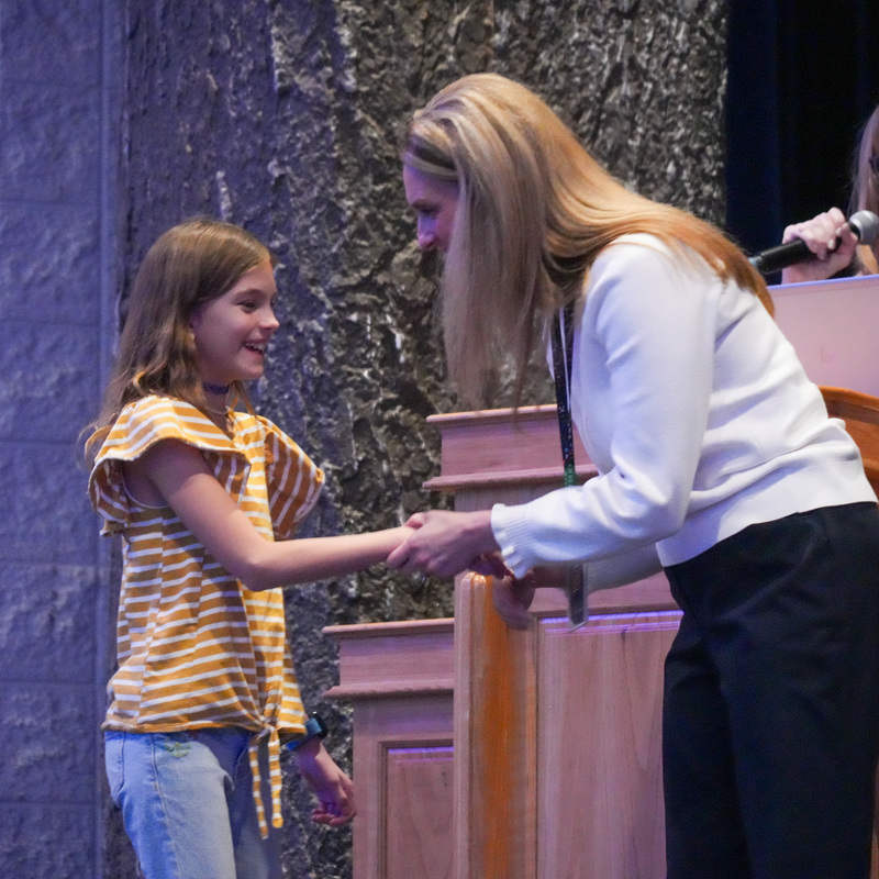 Stem fair winners receiving their awards