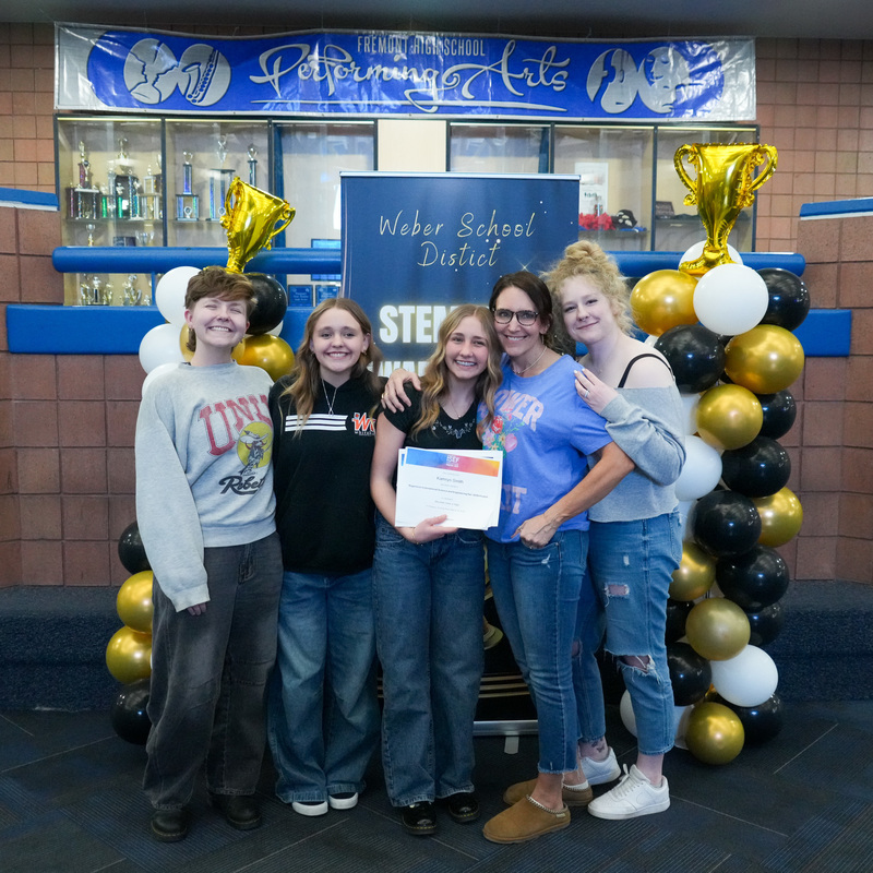 Stem fair winners receiving their awards