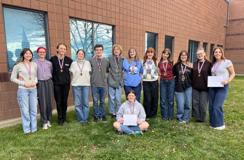 The team poses after the competition. 