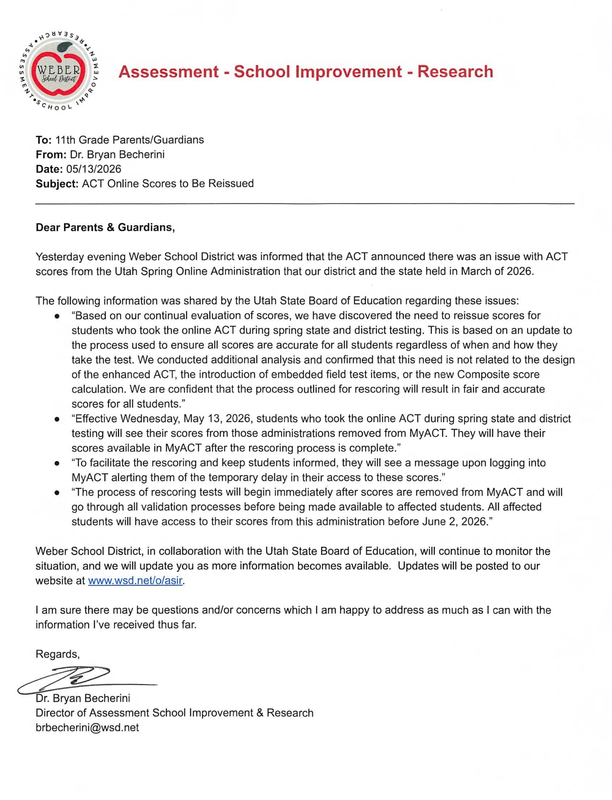 ACT letter