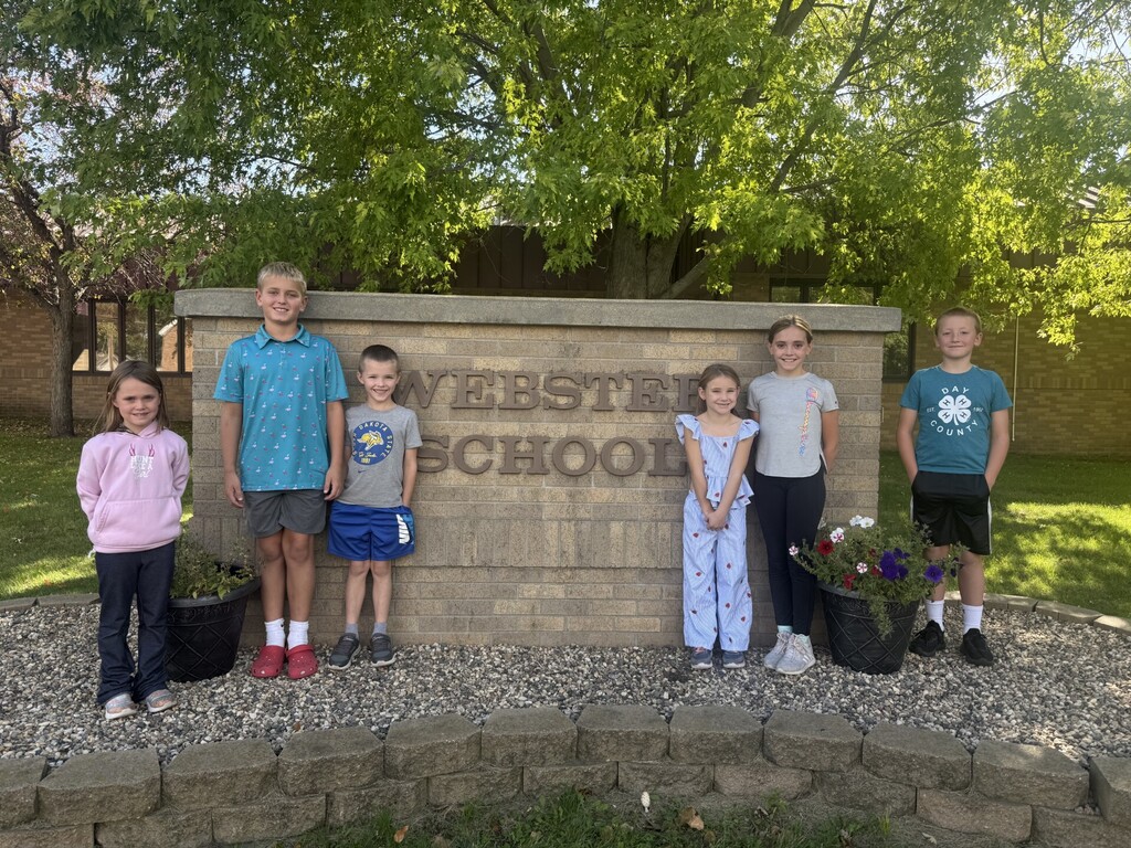 Elementary students of the month for September