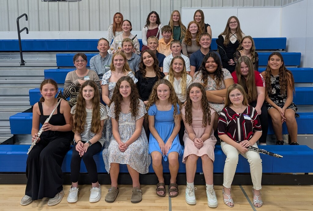 Middle School Band and Choir students