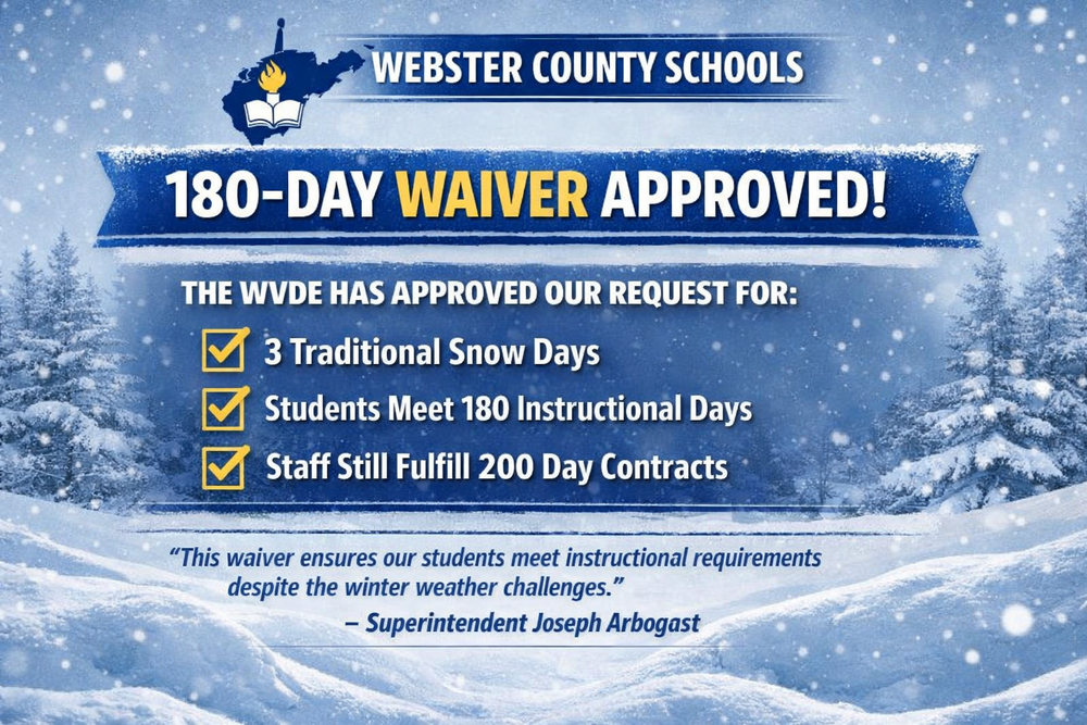 Webster County Schools Receives State Approval for 180-Day Instructional Waiver