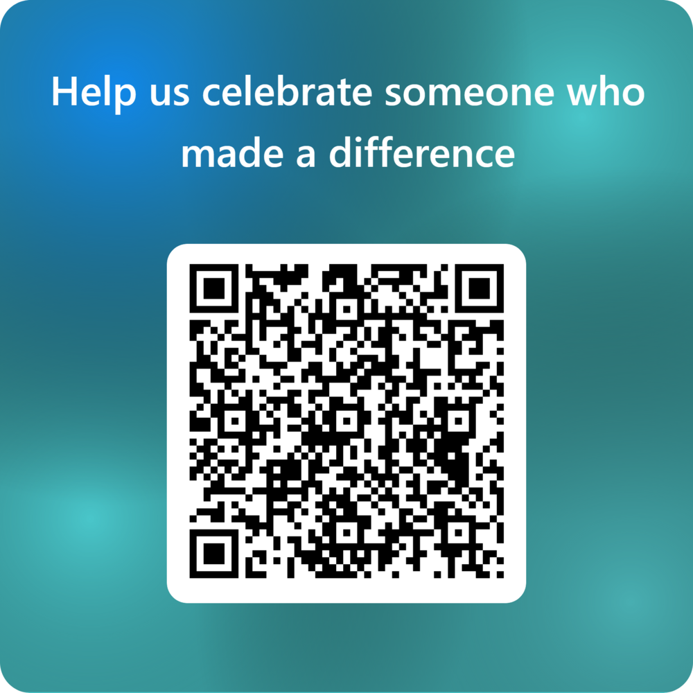 QR code to celebrate educators and staff who made a difference