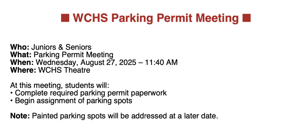 Parking Permit Meeting