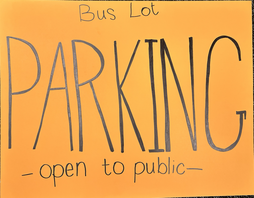 Orange Parking Signs