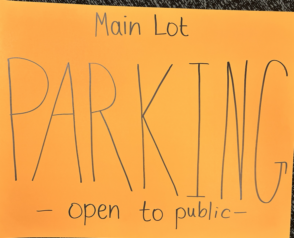 Orange Parking Signs