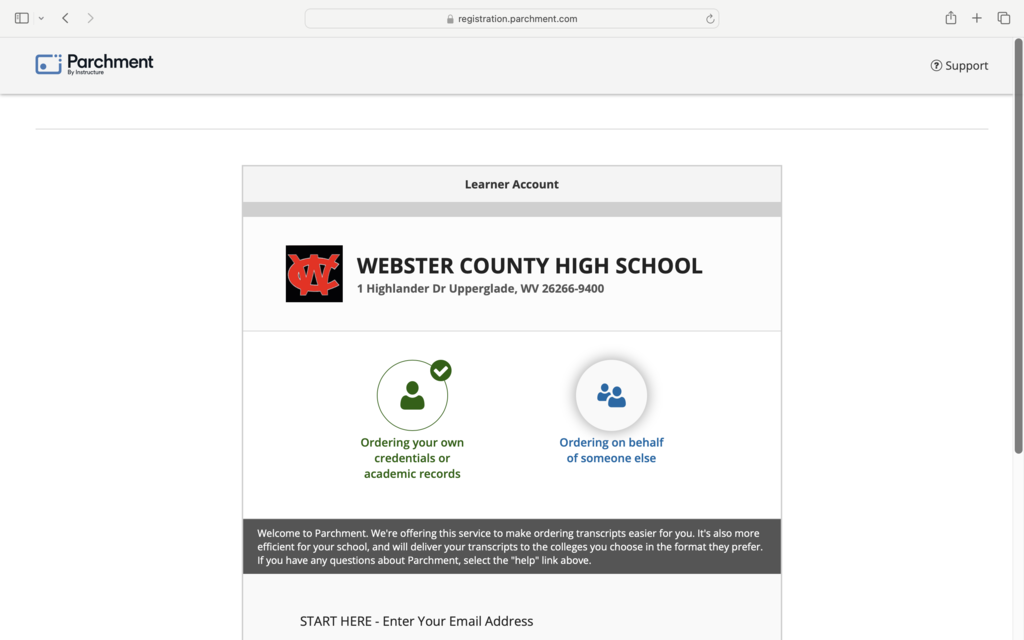 Order transcripts online