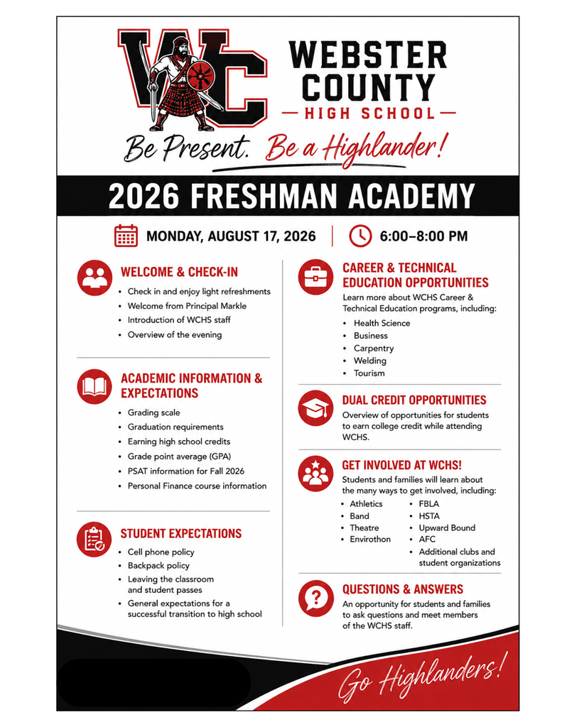 2026 Freshman Academy Agenda