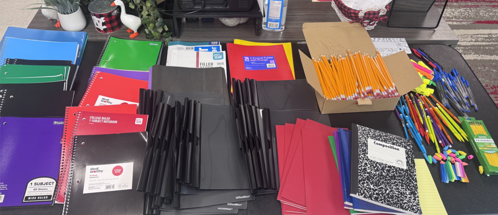 Donated supplies