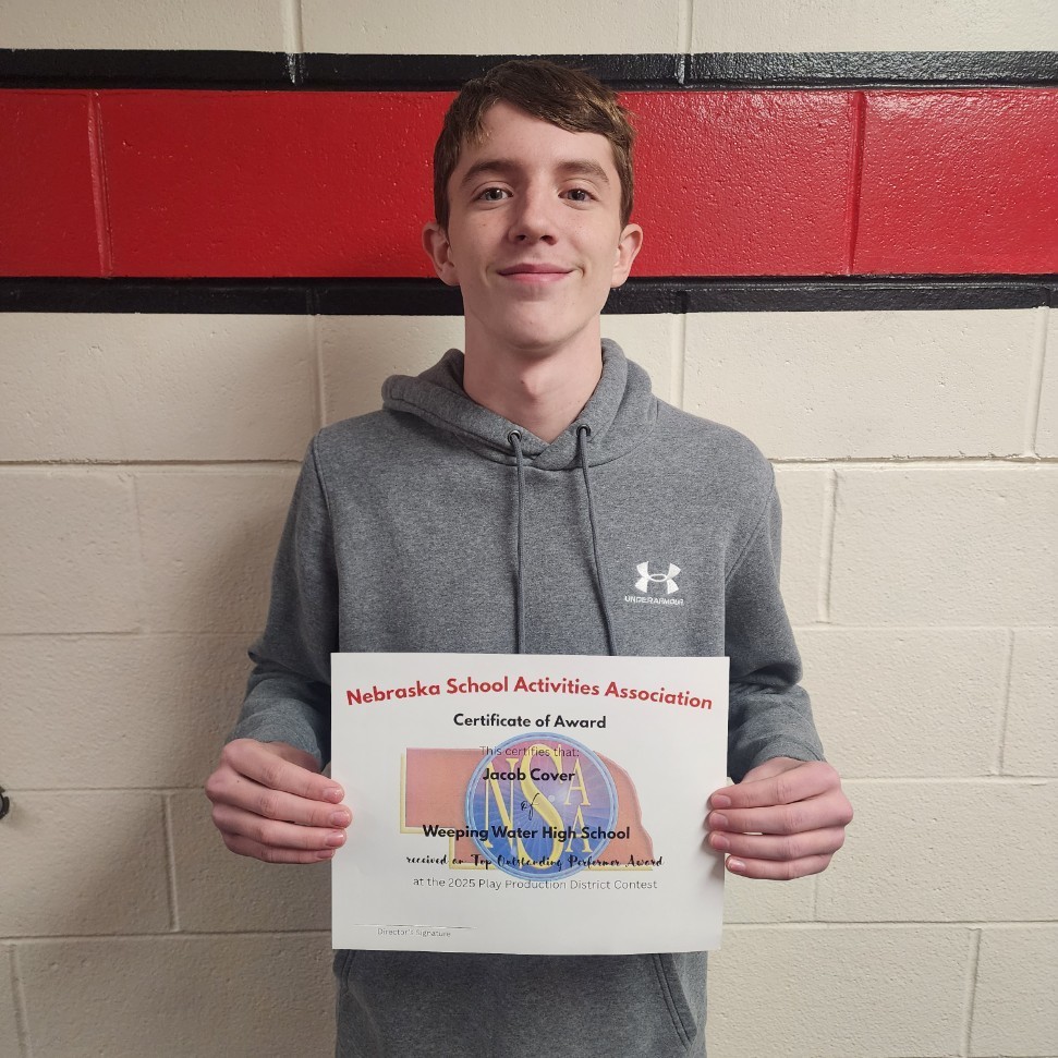 Jacob Cover Top Outstanding performer