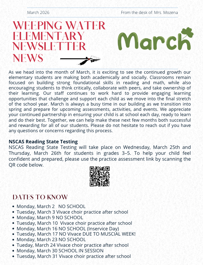 March newsletter