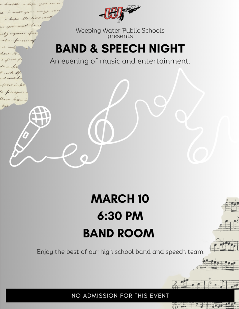 band and speech night flyer