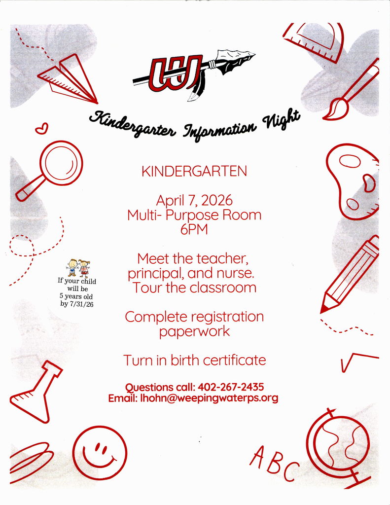 Kindergarten information Night Flyer 4/7/26 6PM MPR