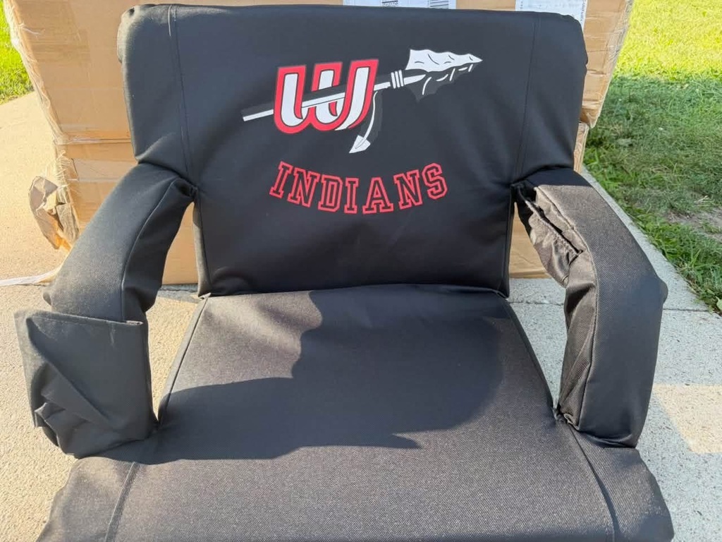 front of stadium chair