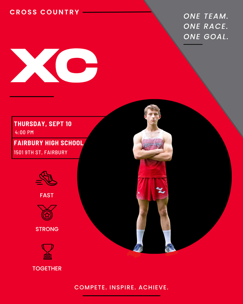 Weeping Water cross country competes at Fairbury at 4:00 p.m. on Thursday, September 10.