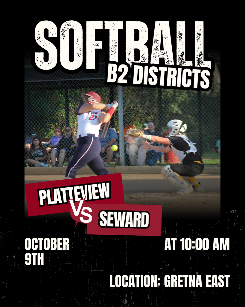 Softball Districts: Weeping Water Softball competes in the district tournament at Gretna East beginning at 10:00 a.m.