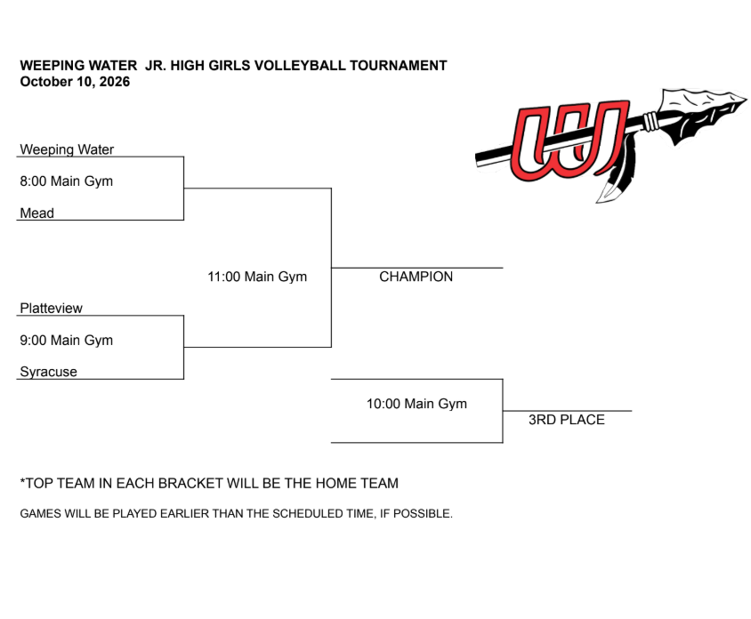 JH Volleyball Tournament: Junior high volleyball hosts a tournament beginning at 8:00 a.m.