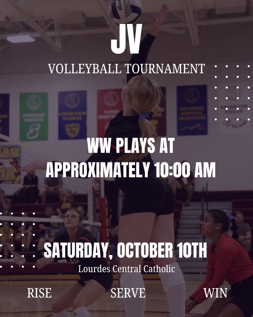 JV Volleyball Tournament: JV volleyball competes in a tournament at Lourdes Central Catholic beginning at 9:00 a.m.