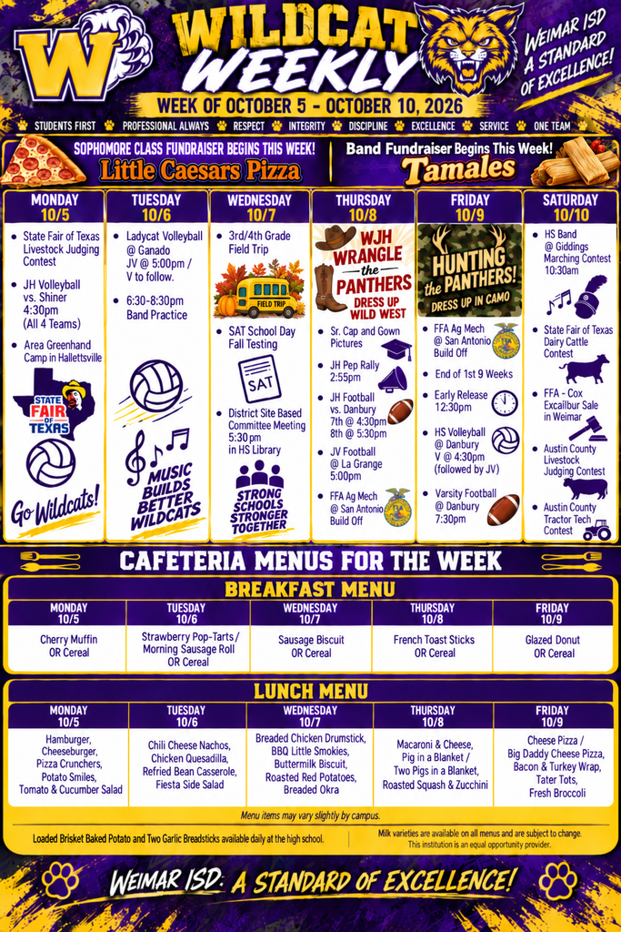 Wildcat Weekly Oct 5-10