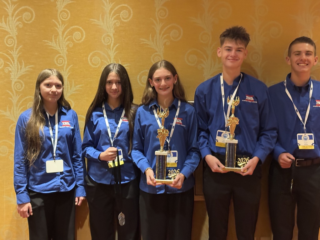 l-r:  Zoey Vickery, Lydia McCord, Marley Goodwin, Emery Schaper, and Grady Gleaves