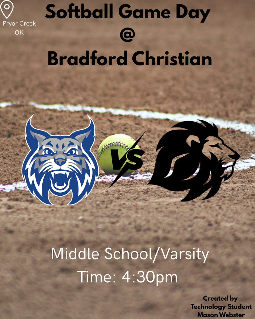 softball at Bradford Christian 4:30