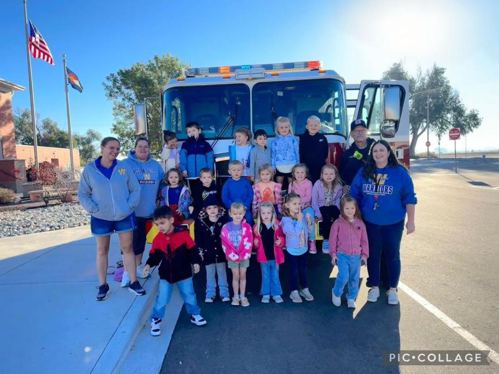 Preschool had a lot of fun checking out the fire truck.  