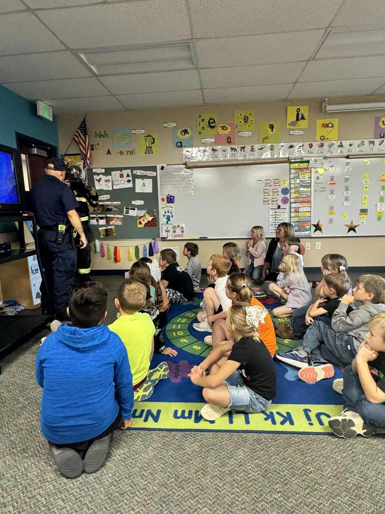 Watching Bill Nye the science guy and learning all about fire.  