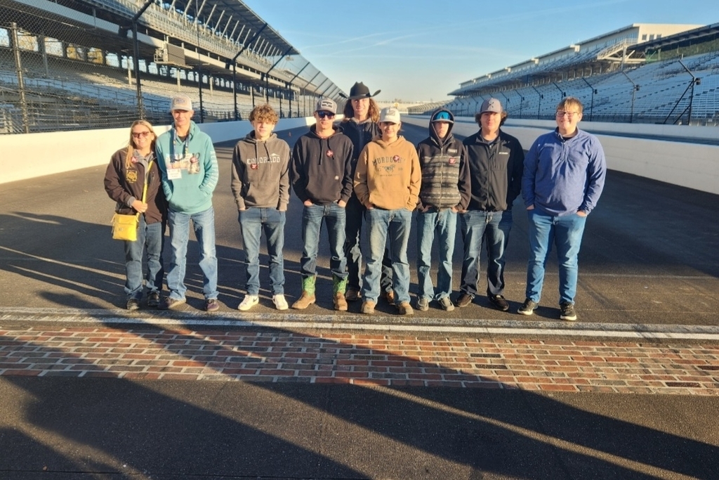 Group of FFA members who toured Indianapolis Speedway 