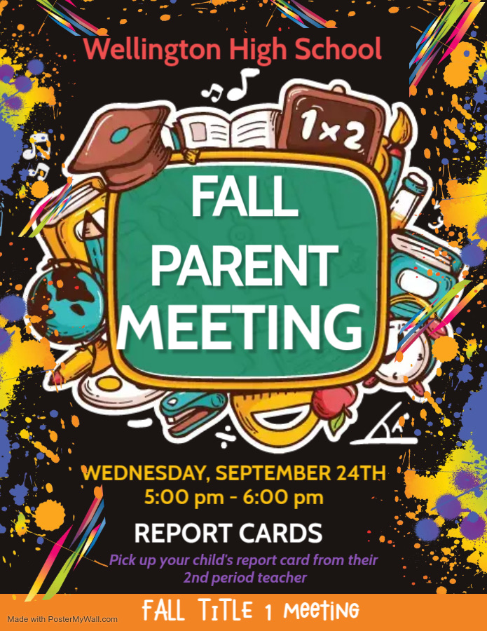 fall parent meeting is tomorrow at 5pm