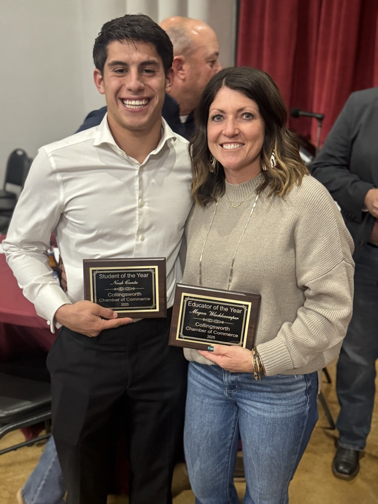 Noah with Educator of the year