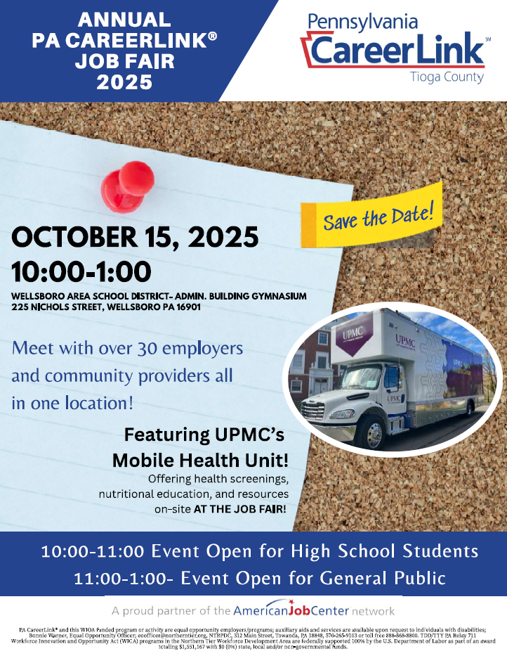 Annual PA Career Link Job Fair 2025 October 15, 2024, Students 10-11 AM