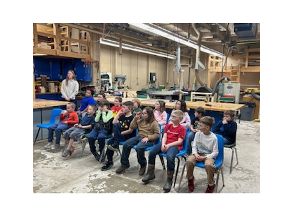 Student preparing to build in afterschool Skills USA event.