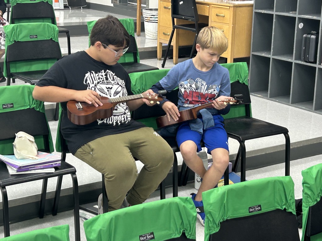 Students playing ukelel