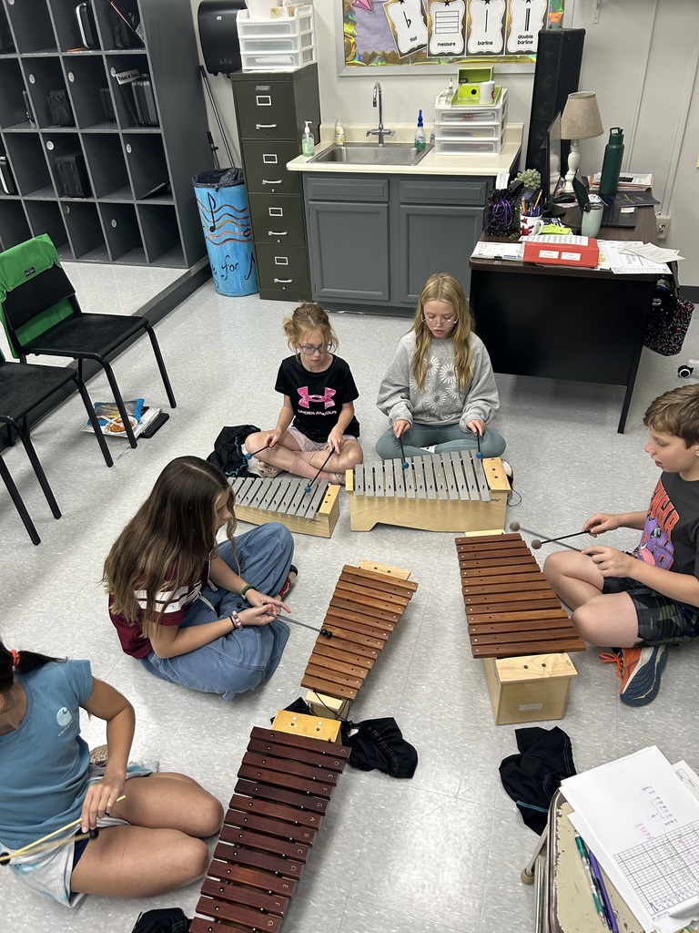 Students playing ukeleles
