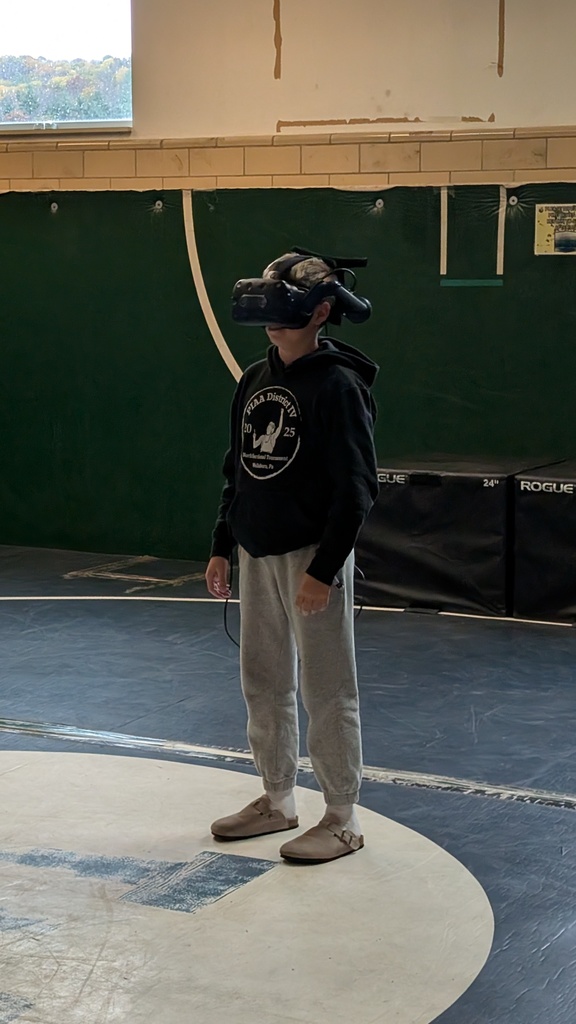 student with vr goggles on