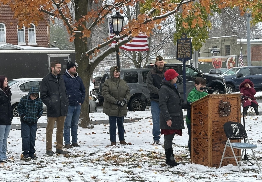 Veterans Day Ceremony on Green