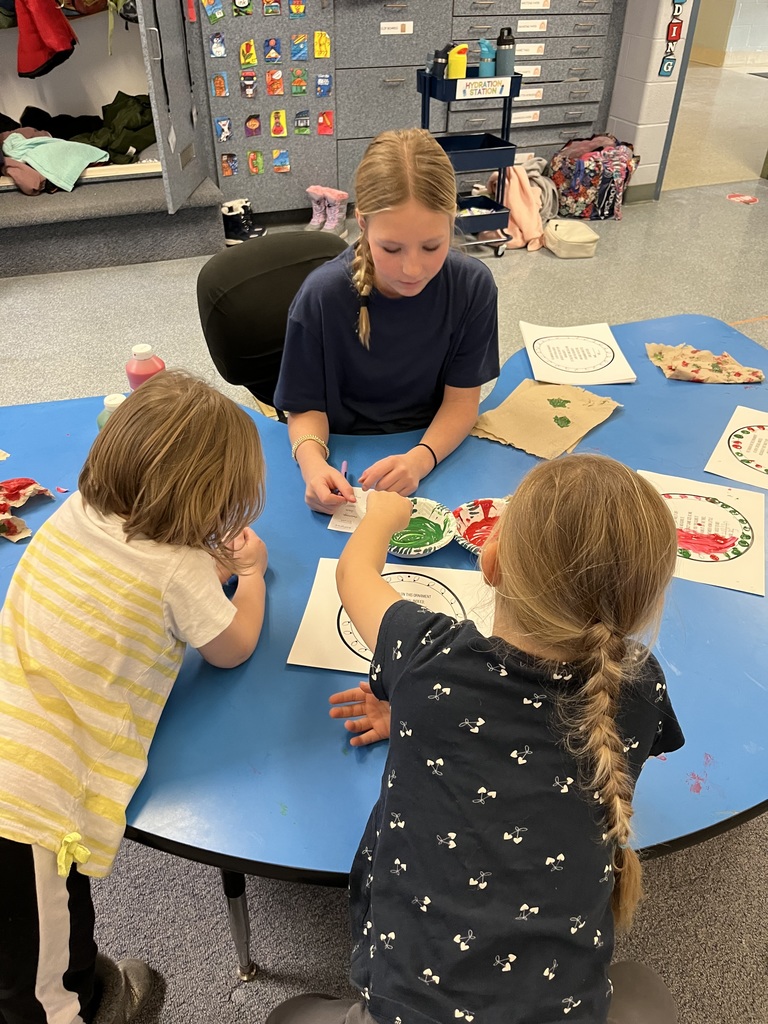 Students making crafts