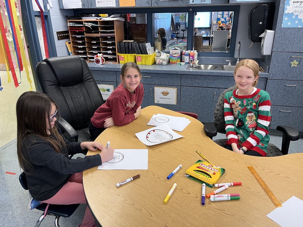Students making crafts